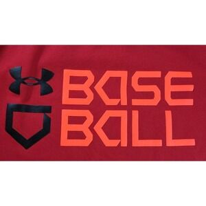 Under Armour Baseball Pullover Hoodie Mens MEDIUM UA Performance RED BASEBALL